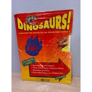 Dinosaurs Discover Their World 3D Glasses Sticker Book Kids
